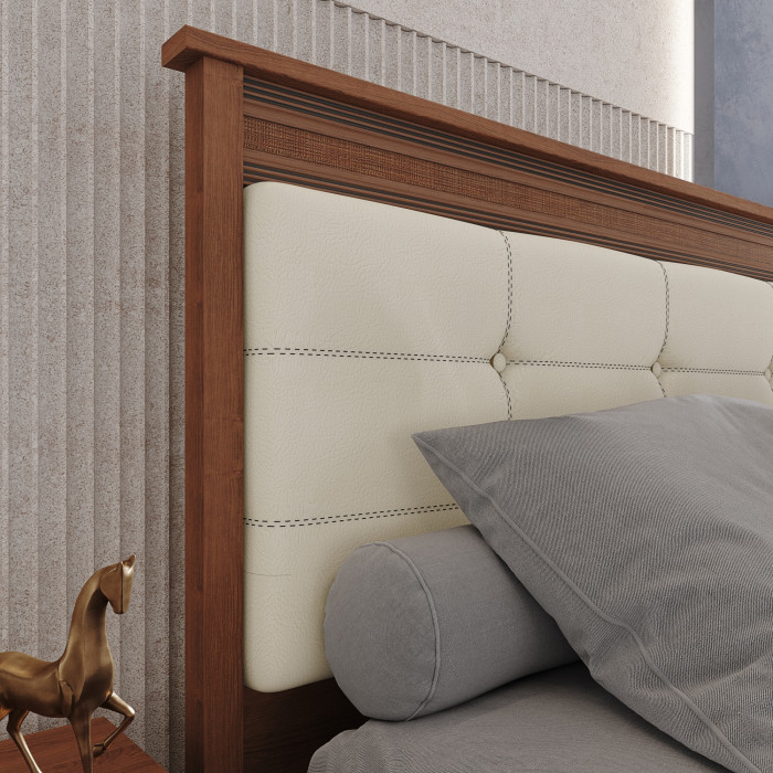 Ливорно Кровать ЛКР-1 (1,4) с настилом ДСП 2С, Орех донской