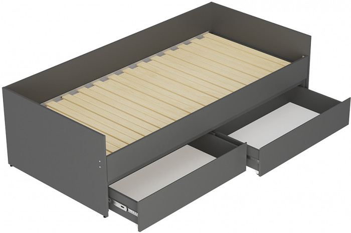 Кровать-трансформер с матрасом-трансформером Симпл КР-51, графит
