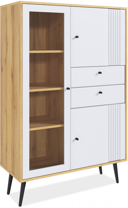 Шкаф низкий (1 стеклодверь)  Вега Саксония