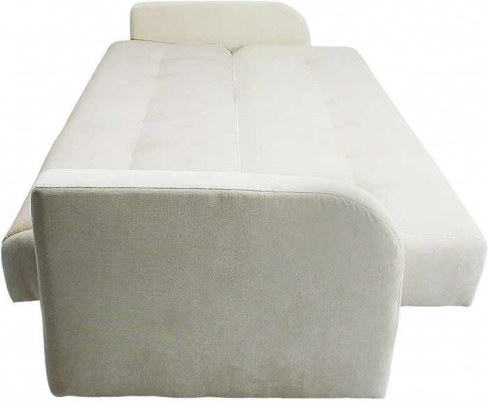 Раскладной диван-кровать, прямой, книжка, цвет бежевый, велюр, Лондон Люкс 120