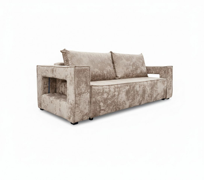 Диван-кровать Лофт Люкс Плюш с подсветкой, еврокнижка, независимый пружинный блок, 140х195, бежевый