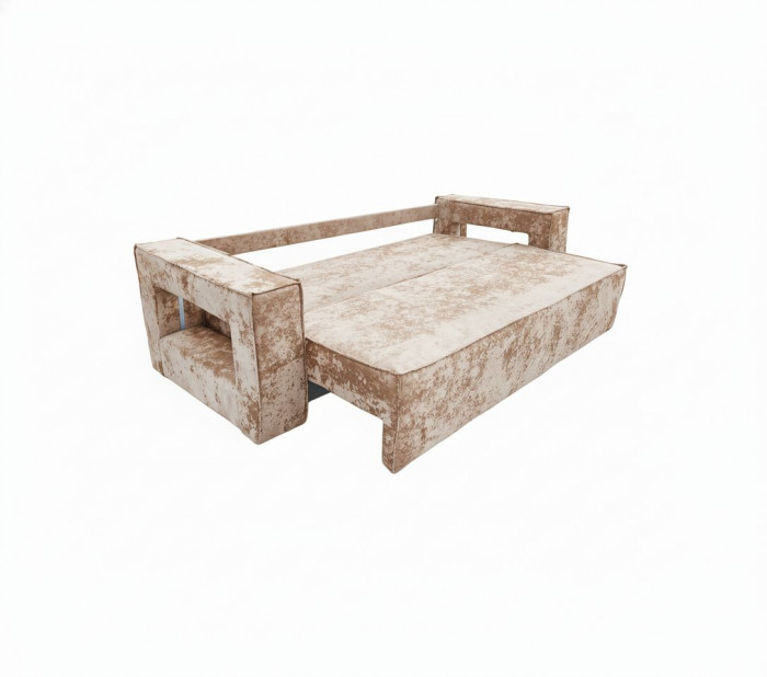 Диван-кровать Лофт Люкс Плюш с подсветкой, еврокнижка, независимый пружинный блок, 140х195, бежевый