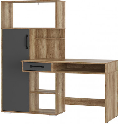 Стол письменный Прима ПС-02, Графит, Дуб Каньон