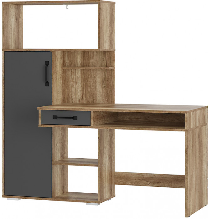 Стол письменный Прима ПС-02, Графит, Дуб Каньон