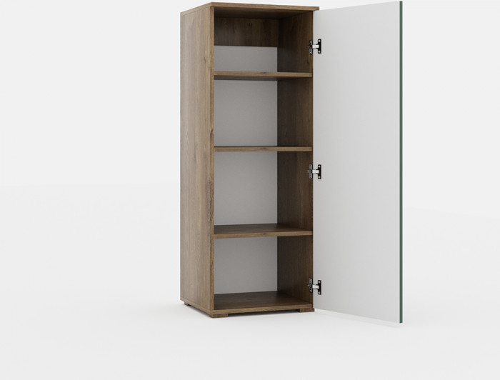 Тумба высокая для гостиной "Монреаль" - Дуб канзас/Зеленый матовый