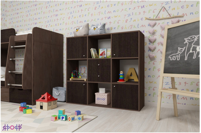 Стеллаж Джери (Венге/Дуб молочный)