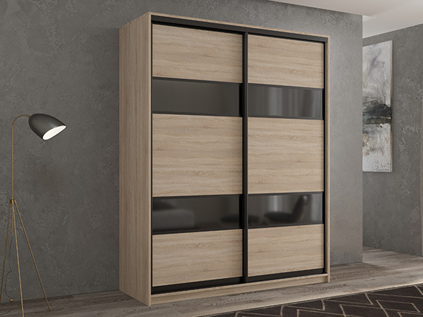 Шкаф-купе Кааппи 7 Сонома Светлый 160х60х230 см