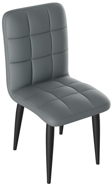 Франк ДП 2-17 Стул (конус) (Белый матовый/Микровелюр Серый)