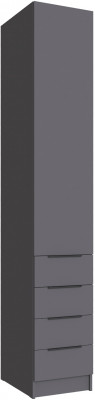 Шкаф Мадрид (0,4) с 4 ящ., Графит серый