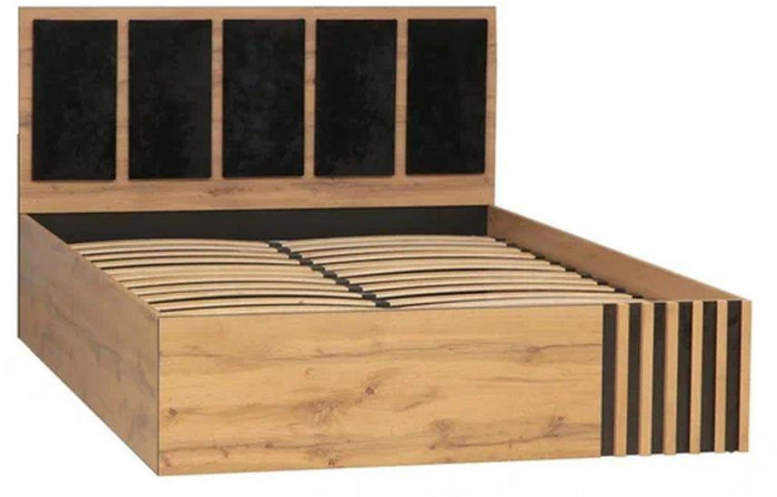 Спальня Либерти (опора h20) Дуб вотан/Черный