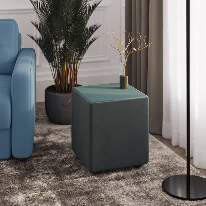 Пуфик "Стивен", Серый/МДФ бриз