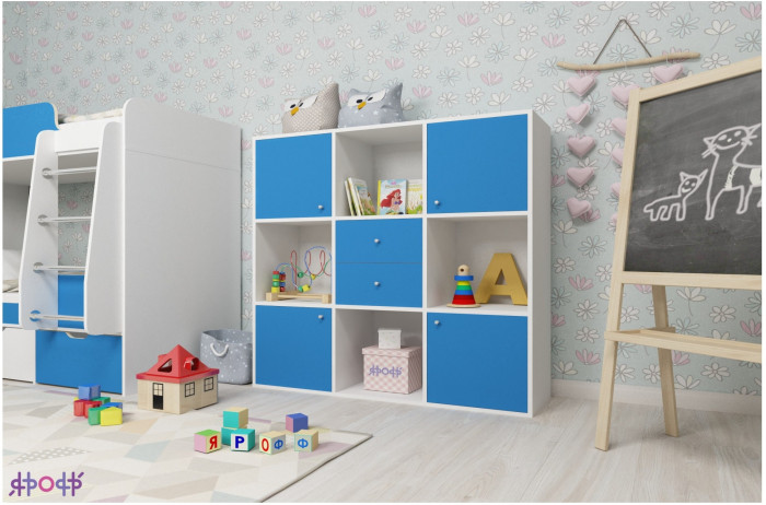 Стеллаж Джери (Дуб молочный/Дуб молочный)