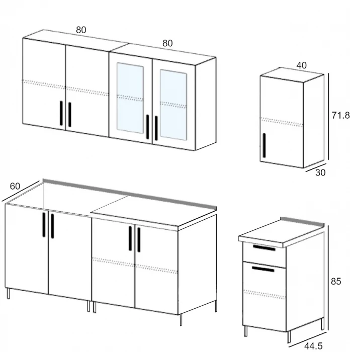 ЛДСП Кухня Рио NEW 2,0м юкон/белый