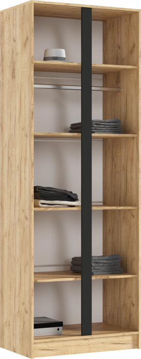 Келвин Шкаф 2-х створчатый 800, Дуб крафт/Изумрудный