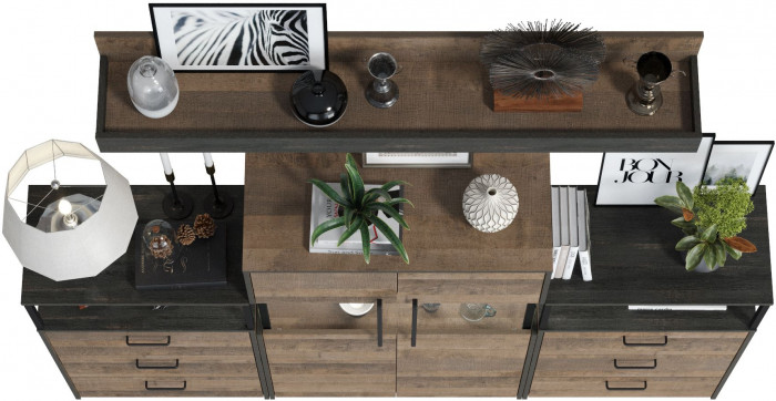 Трувор Гостиная 009, дуб гранж песочный/интра