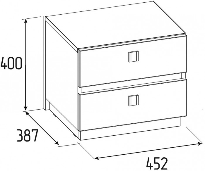 Тумба прикроватная Neo 411, дуб шавиниган