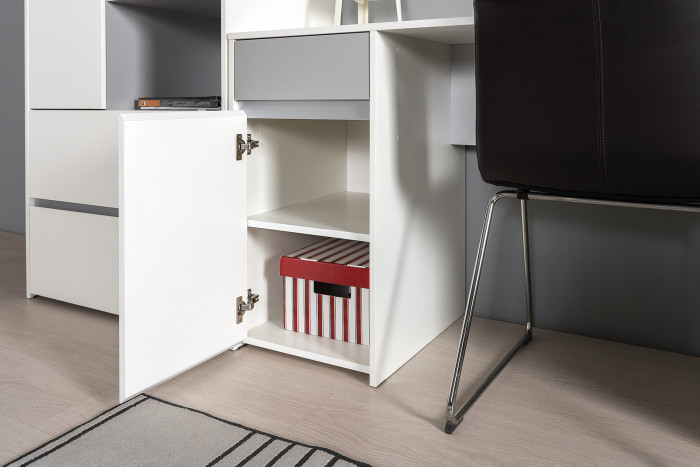 Торонто Компоновка № 16, белый шагрень/стальной серый