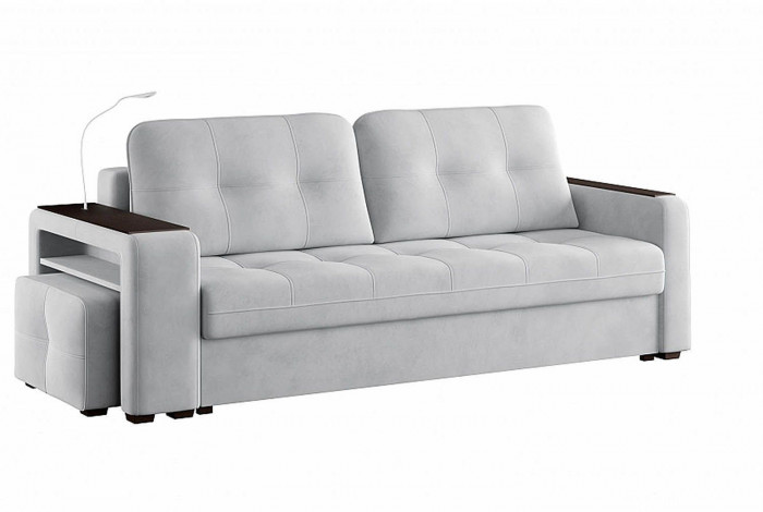 Диван Smart 4 пуф слева Б4-3Т-Б3 СК Ультра Смог