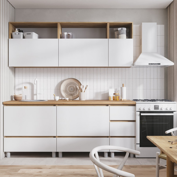 Кухня Хелен 2,0 дуб крафт золото/белый