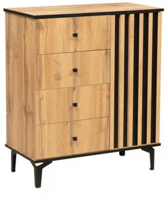 Комод Либерти 51.05 (опора h150) Дуб вотан/Черный