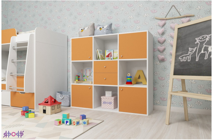 Стеллаж Джери (Ясень Анкор Темный/Дуб молочный)