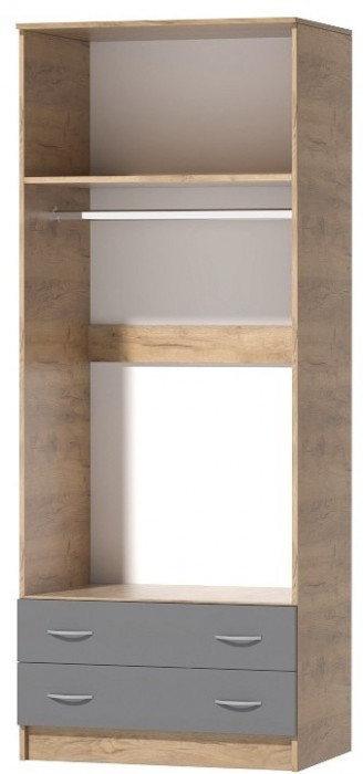 Кэт-7 Шкаф 2 створчатый (Крафт золотой / Миндаль)