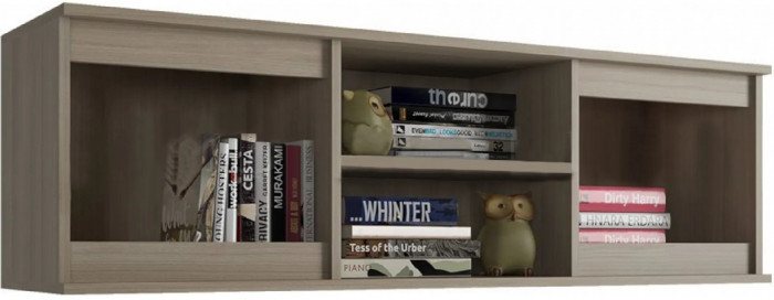 Челси Полка открытая (Антресоль) (Белый глянец, Дуб Сонома)