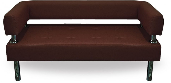 Диван Бизнес 200, экокожа, коричневый