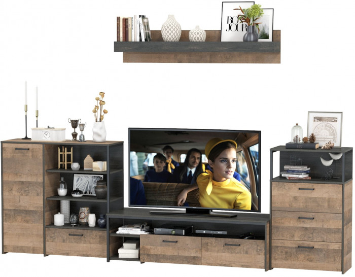 Трувор Гостиная 012, дуб гранж песочный/интра