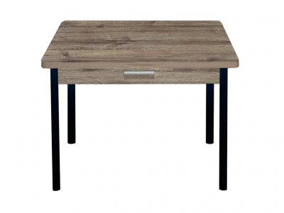 Симпл стол обеденный раскладной с ящиком / велингтон/черный