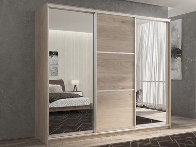 Шкаф-купе Кааппи 3 Кастелло Серый 210х45х230 см