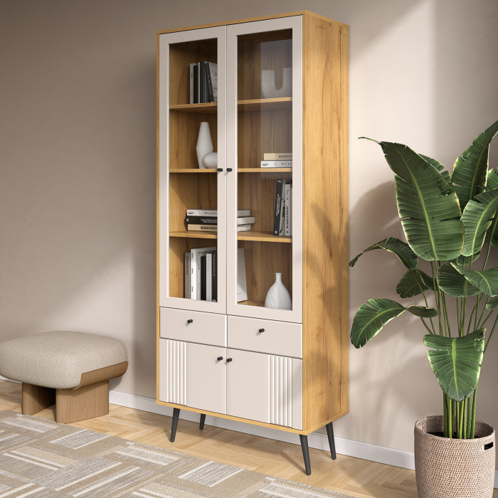 Шкаф-витрина 2-х дверная Вега Саксония