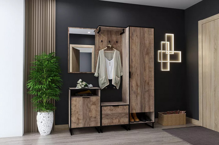 НМ 014.01 Шкаф для одежды Фолк Дуб Самдал