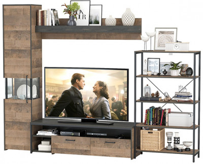 Трувор Гостиная 013, дуб гранж песочный/интра