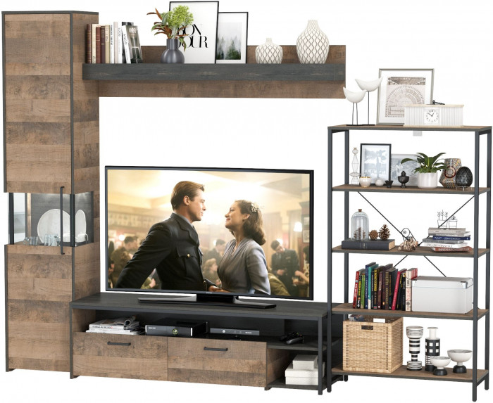 Трувор Гостиная 013, дуб гранж песочный/интра