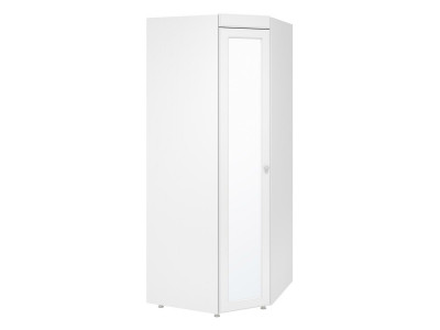 Шкаф угловой (гл.560) с зеркалом Монако МН-68 белое дерево