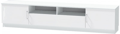 Тумба-3 под ТВ напольная "Иннэс-7", Белый/Белый глянец