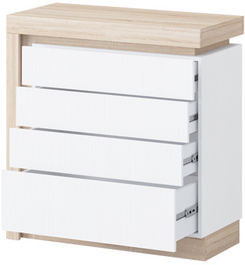 Астра Модульная Спальня, композиция 1, Белый глянец/Сонома