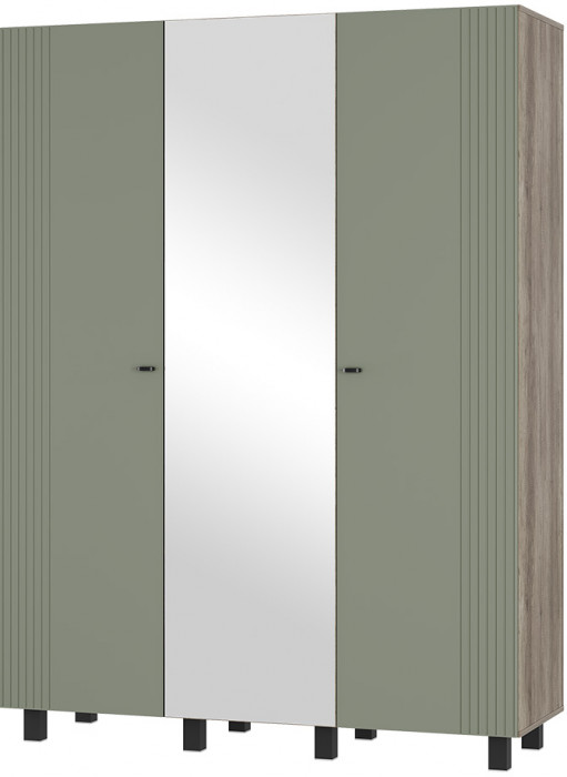 Шкаф 3-х створчатый "Олива" ШК-08 Дуб каньон/МФ12 Эвкалипт