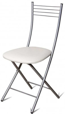 Стул Хлоя Складной Серебро/ Борнео милк