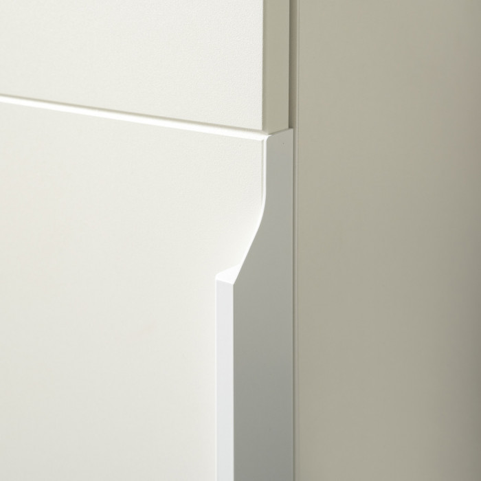 Октава Прихожая 18, цвет белый шагрень/дуб крафт золотой/фасады МДФ белый шагрень, ШхГхВ 129,3х35,4х197,6 см., универсальная сборка