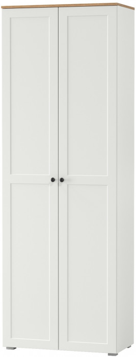 Остин 16.307 Шкаф, цвет белый шагрень/дуб крафт золотой, ШхГхВ 80х41,8х229,8 см.