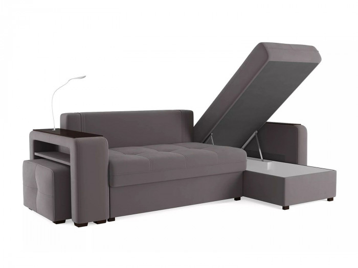 Диван угловой Smart 4 Б4-2Т-1Пф-Б3 Велюр Velutto 19