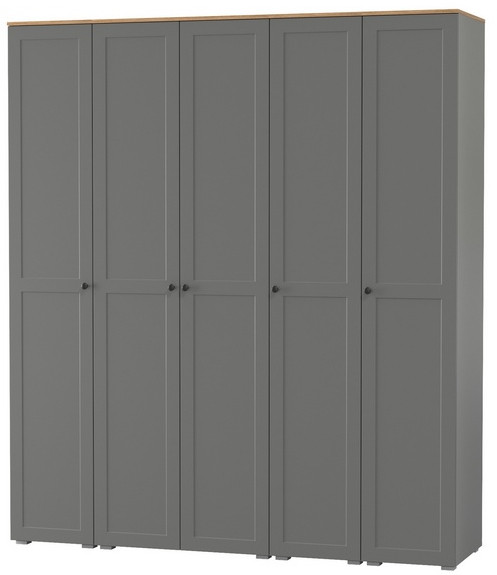 Остин Набор шкафов 03, цвет серый графит/дуб крафт золотой, ШхГхВ 200х54,3х229,6 см., универсальная сборка