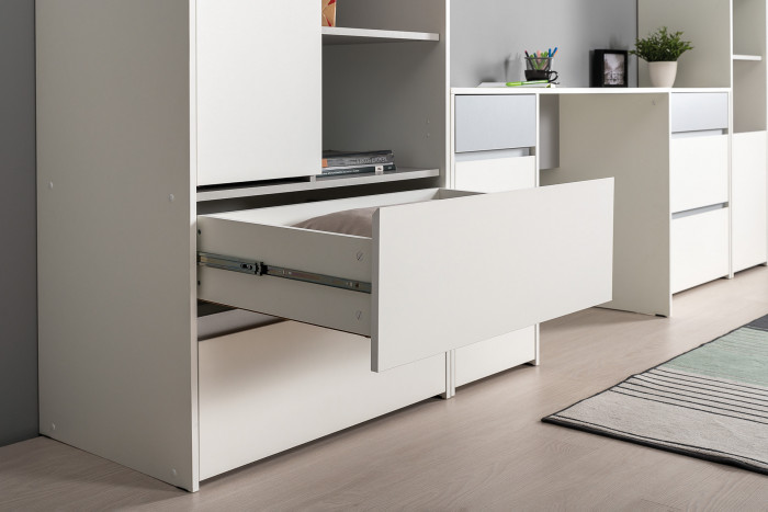 Торонто Компоновка № 19, белый шагрень/стальной серый