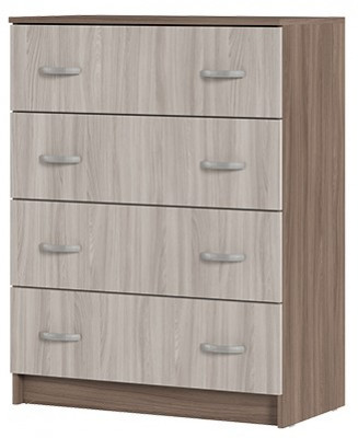 КМ 554 Бася ЛДСП комод 4 ящ. шимо темный/шимо светлый