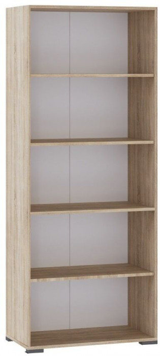 Компьютерный стол Квартет-12+стеллаж  дуб сонома/белый