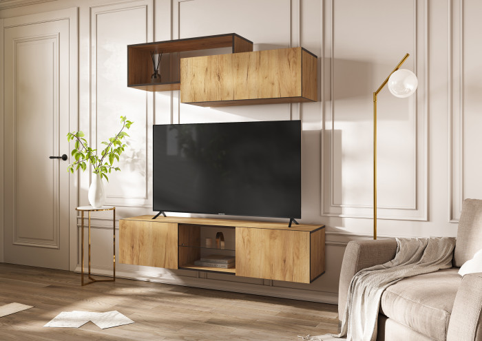 Норд Модульная Гостиная, вариант №1, Дуб крафт/Дуб крафт