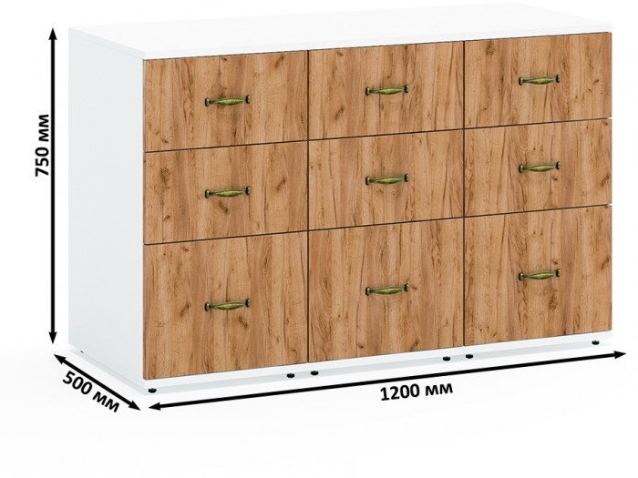 Лидер-8 Тумба МД 3.16 3 шт., цвет белый шагрень/крафт золото, ШхГхВ 120х50х75 см., универсальная сборка