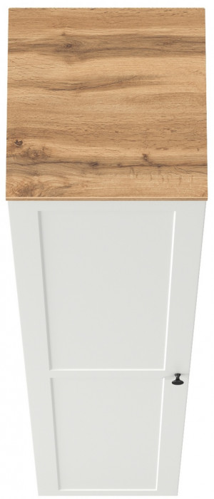 Остин 13.227 Шкаф-пенал, белый шагрень/дуб крафт золотой